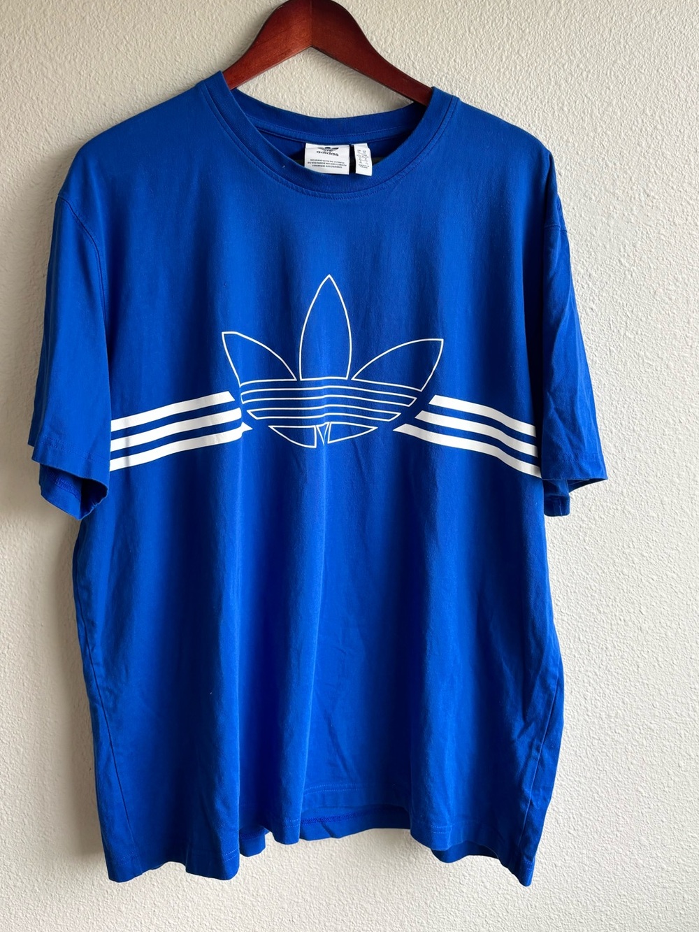 Adidas Men's Blue Logo T-Shirt
